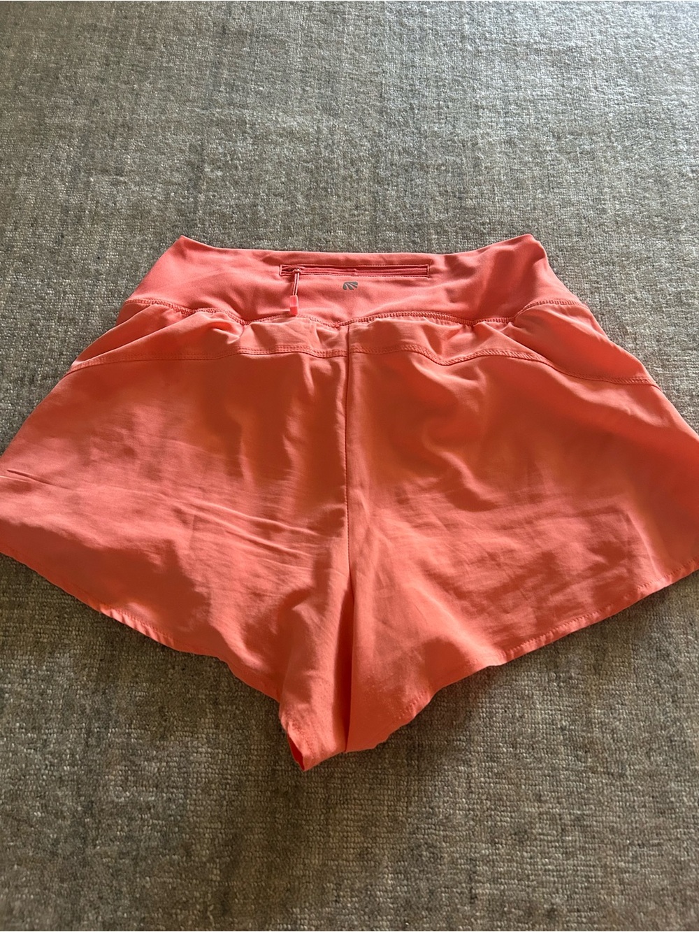 Marika Coral Athletic Shorts with Back Zip